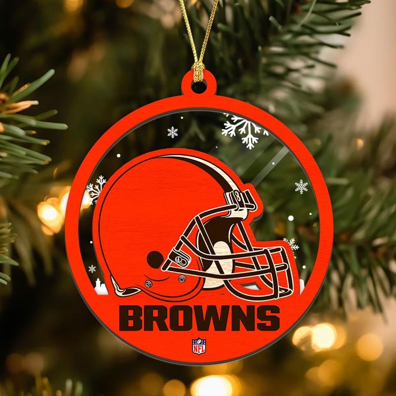 Sportswearmerch Cleveland Browns NFL Acrylic Mix Wooden Ornament Gift For Fans