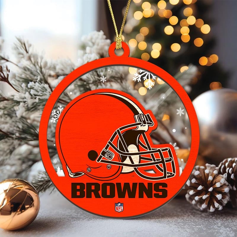 Sportswearmerch Cleveland Browns NFL Acrylic Mix Wooden Ornament Gift For Fans