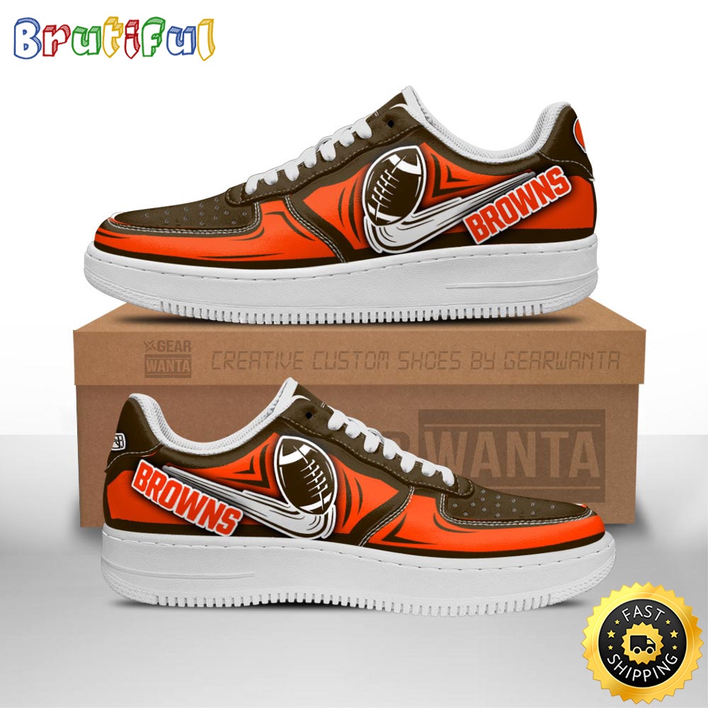 Sportswearmerch Cleveland Browns NFL Air Low-Top Sneakers Shoes For Men And Women
