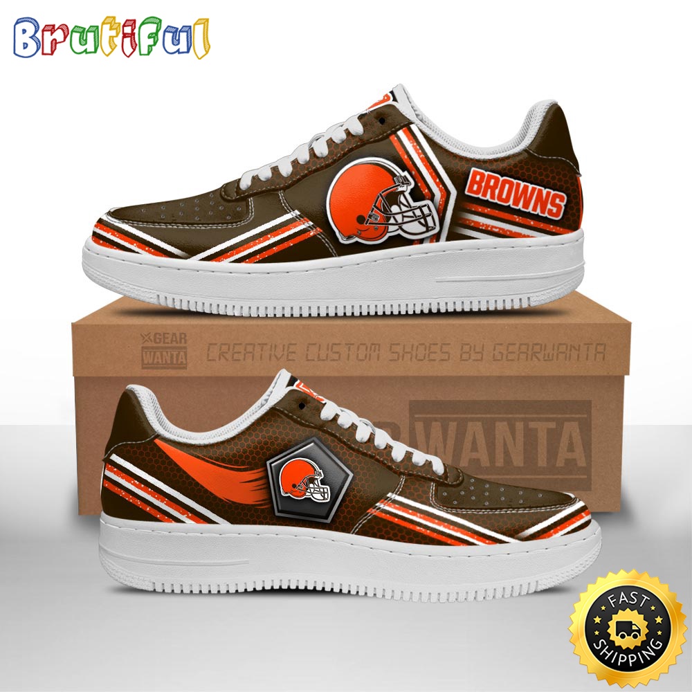 Sportswearmerch Cleveland Browns NFL Air Low-Top Sneakers Shoes For Men And Women