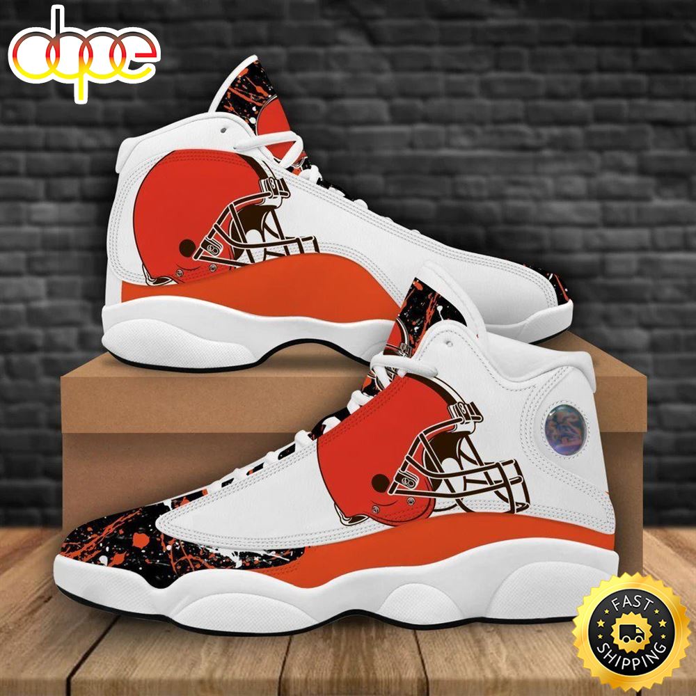 Sportswearmerch Cleveland Browns NFL AJ13 Sneakers Shoes For Men And Women