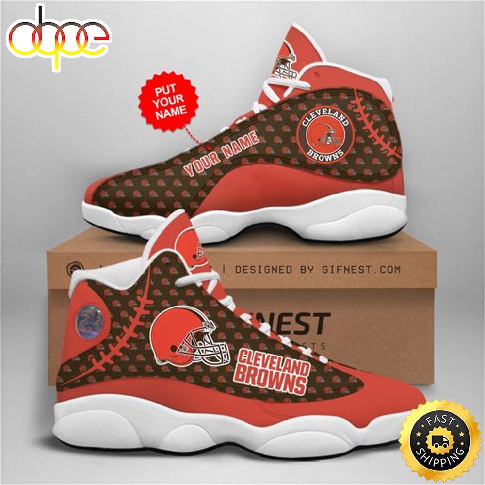 Sportswearmerch Cleveland Browns NFL AJ13 Sneakers Shoes For Men And Women