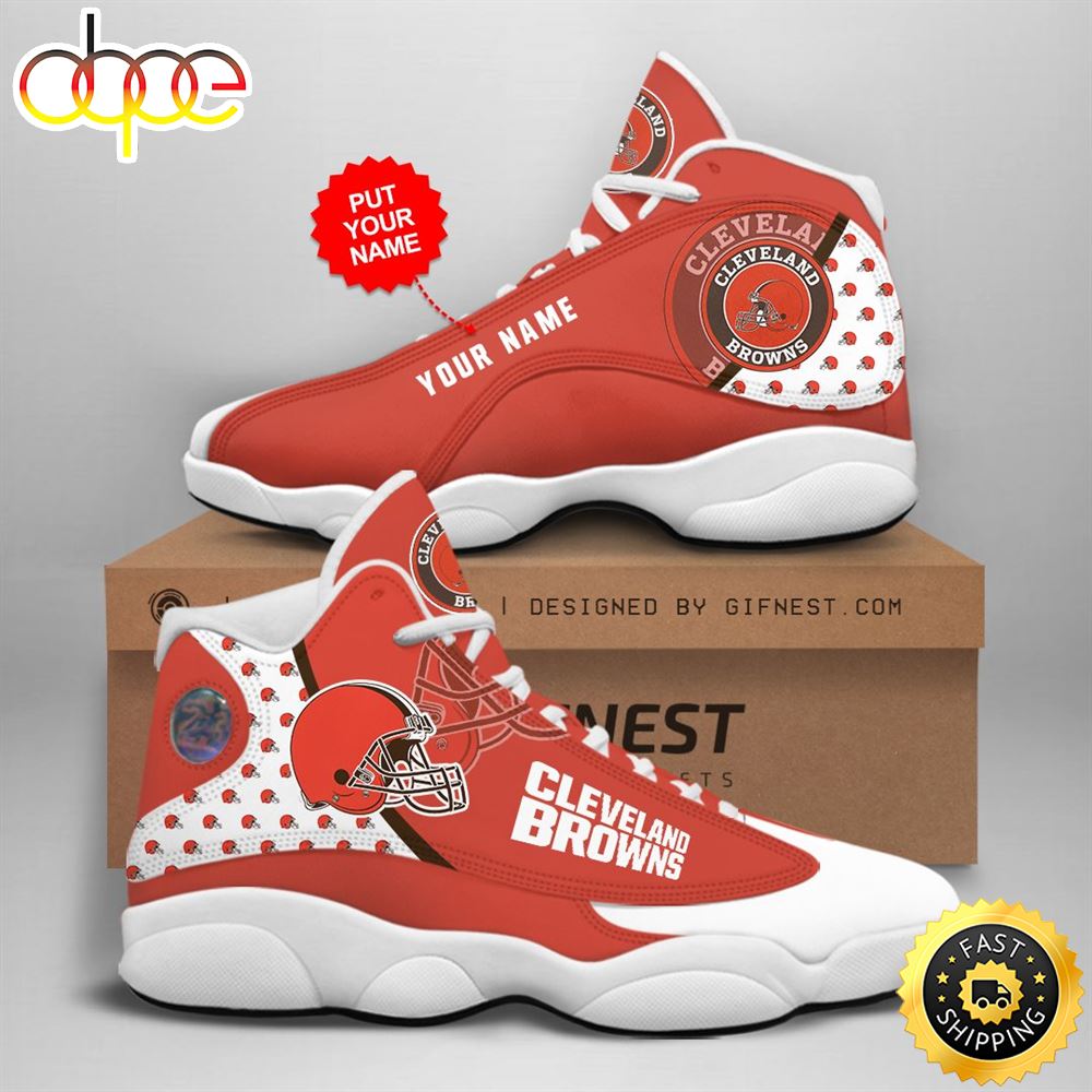 Sportswearmerch Cleveland Browns NFL AJ13 Sneakers Shoes For Men And Women
