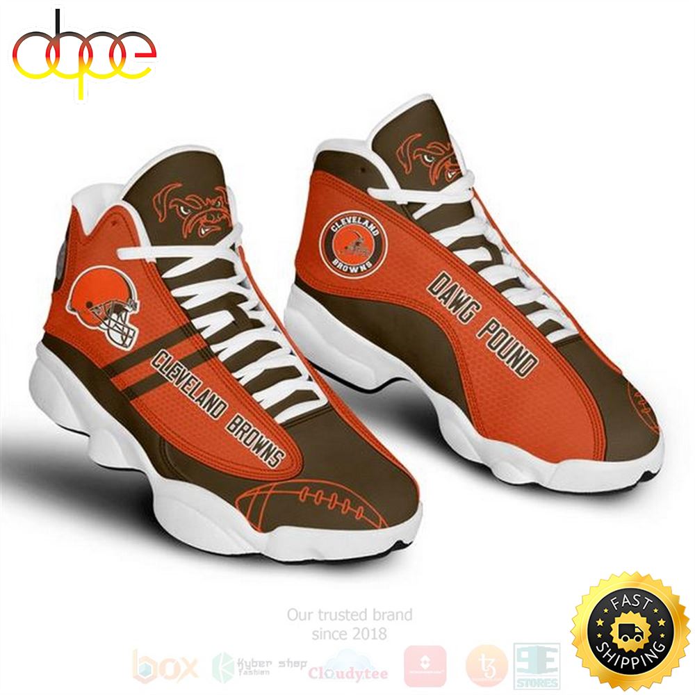 Sportswearmerch Cleveland Browns NFL AJ13 Sneakers Shoes For Men And Women