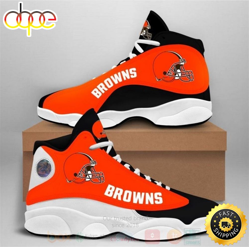 Sportswearmerch Cleveland Browns NFL AJ13 Sneakers Shoes For Men And Women