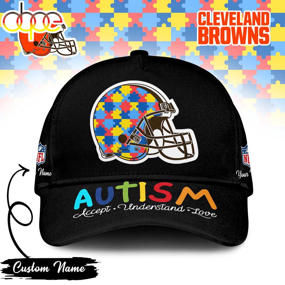Sportswearmerch Cleveland Browns NFL Autism Classic Cap For Fan
