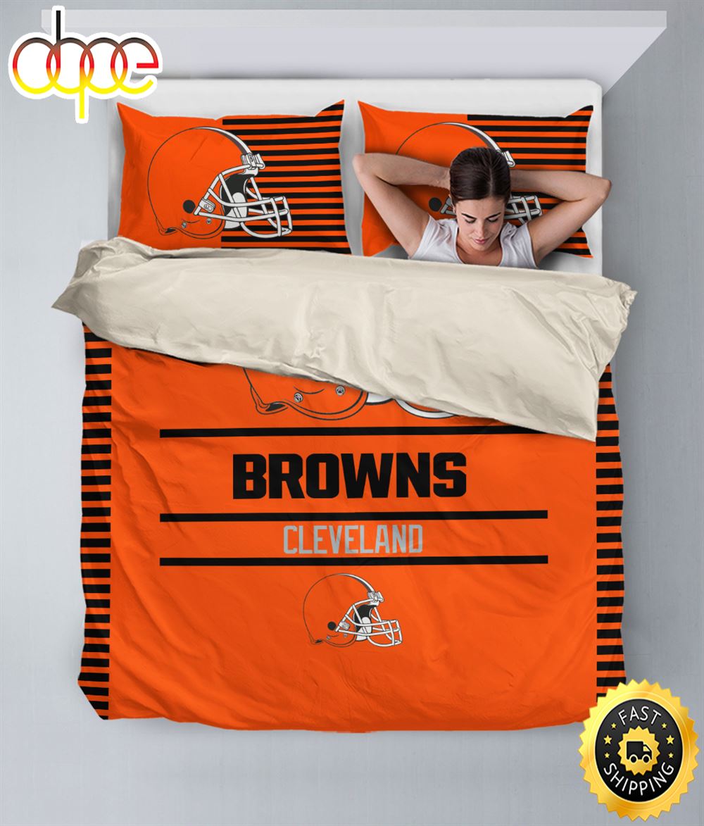 Sportswearmerch Cleveland Browns NFL Bedding Set For Fan