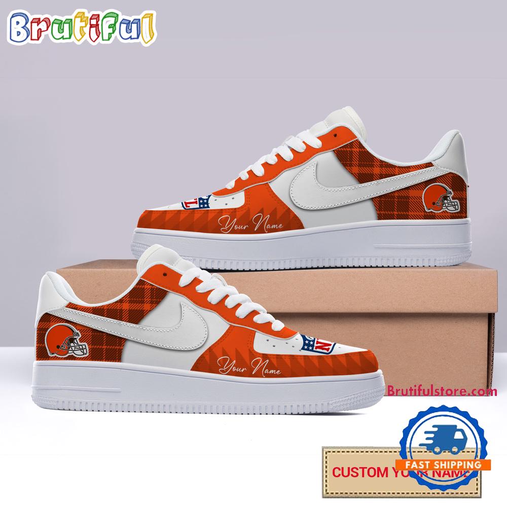 Sportswearmerch Cleveland Browns NFL Christmas Logo Pattern Custom Air Low-Top Shoes For Men And Women