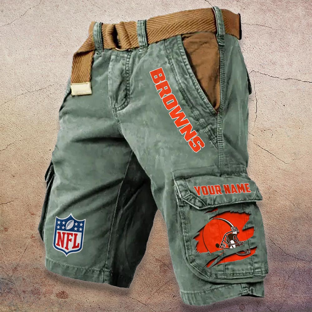 Sportswearmerch Cleveland Browns NFL Denim Short For Fan