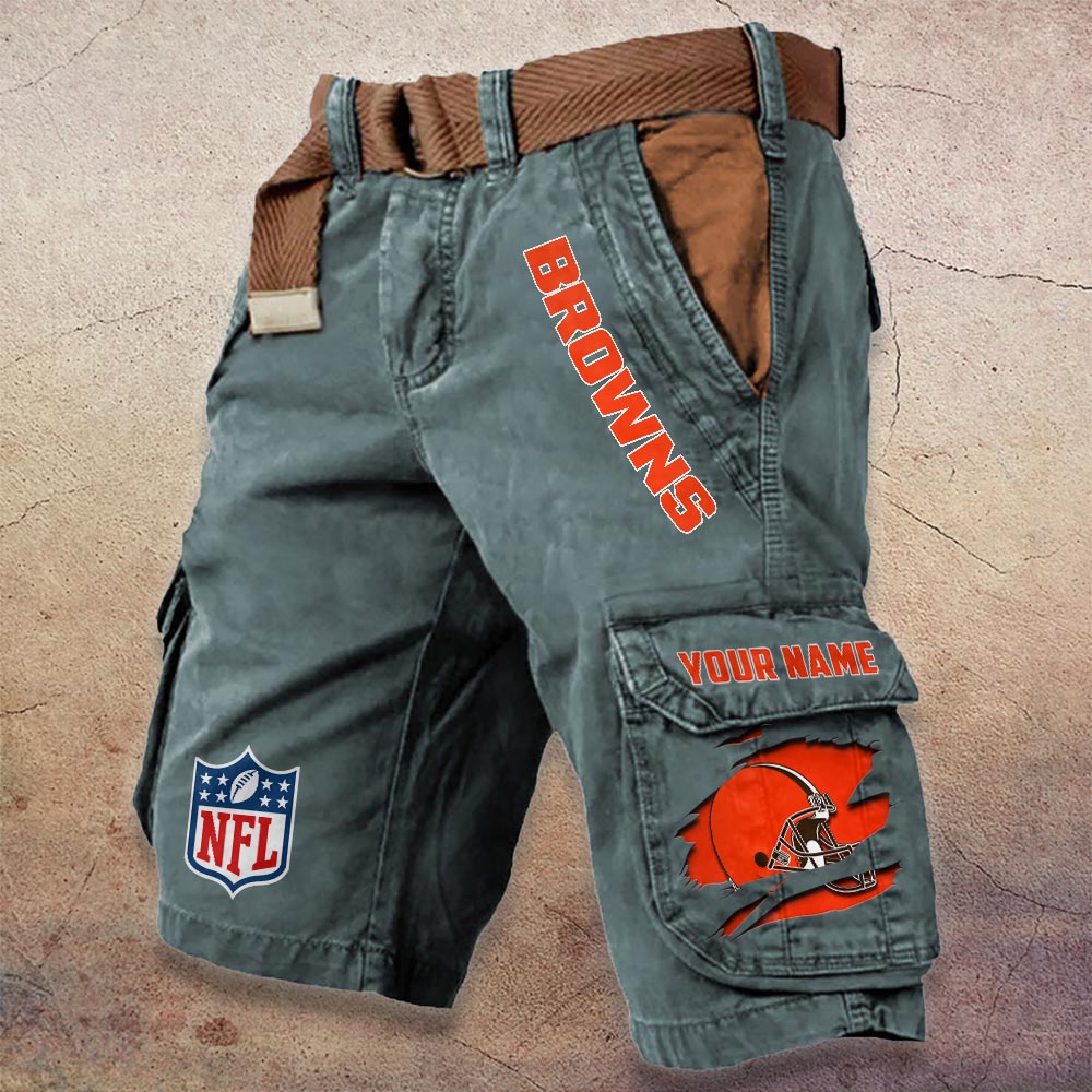 Sportswearmerch Cleveland Browns NFL Denim Short For Fan