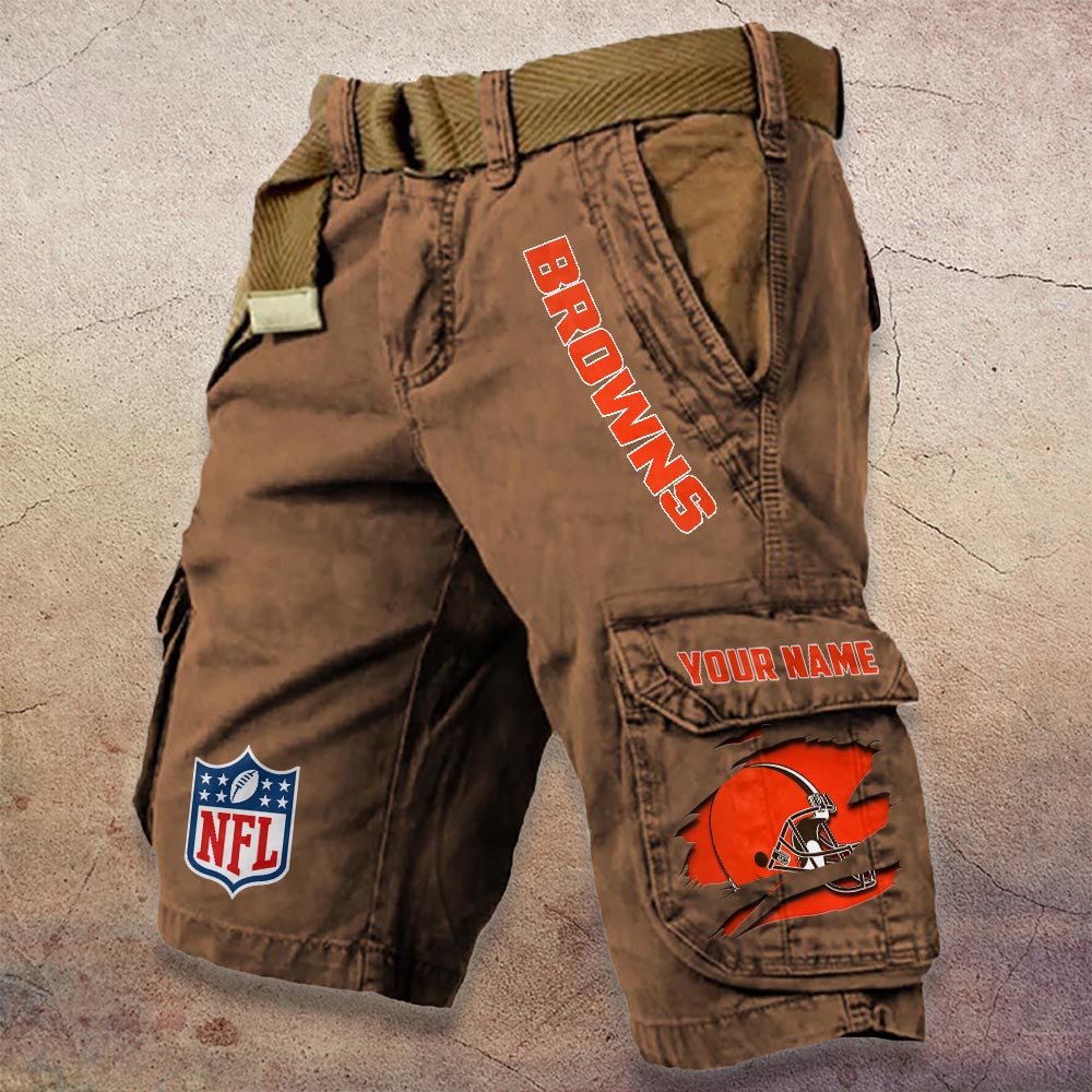 Sportswearmerch Cleveland Browns NFL Denim Short For Fan