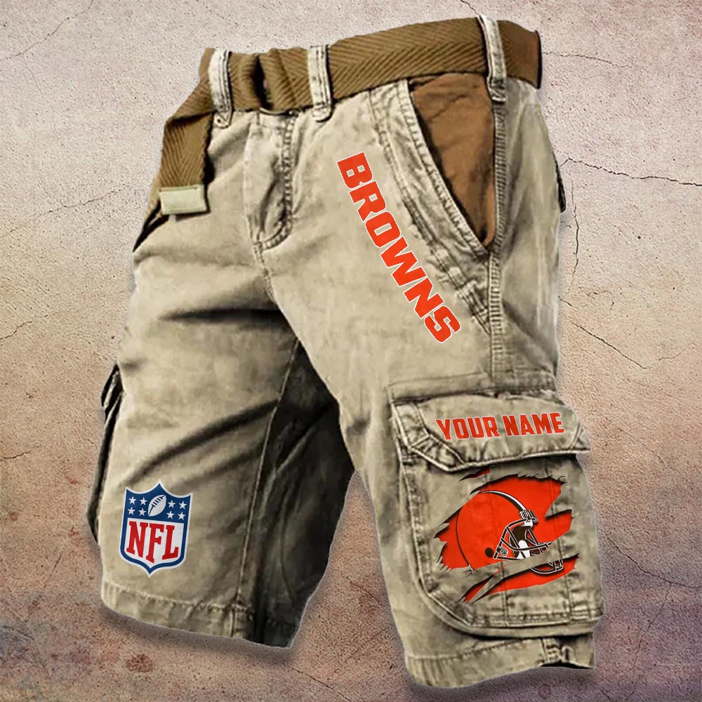 Sportswearmerch Cleveland Browns NFL Denim Short For Fan