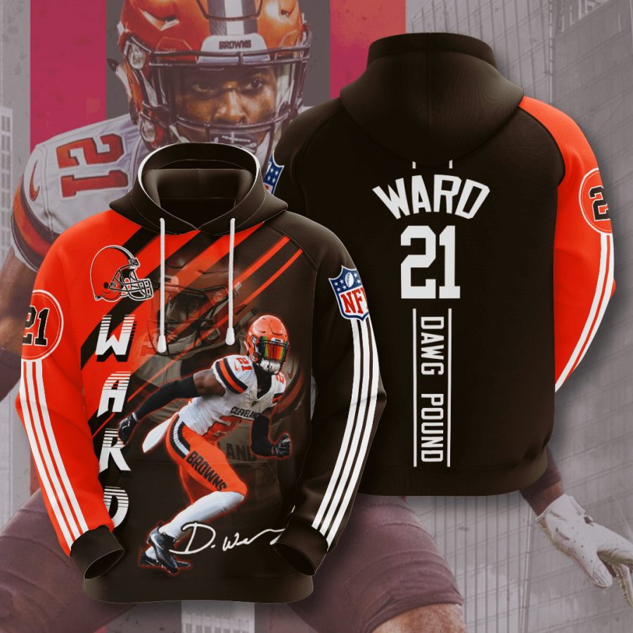 Sportswearmerch Cleveland Browns NFL Denzel Ward 21 Personalized Hoodie For Fan