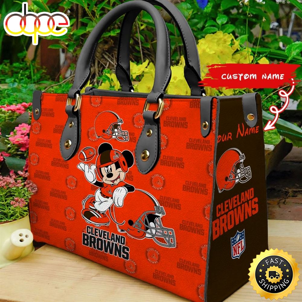 Sportswearmerch Cleveland Browns NFL Leather Bag For Fan