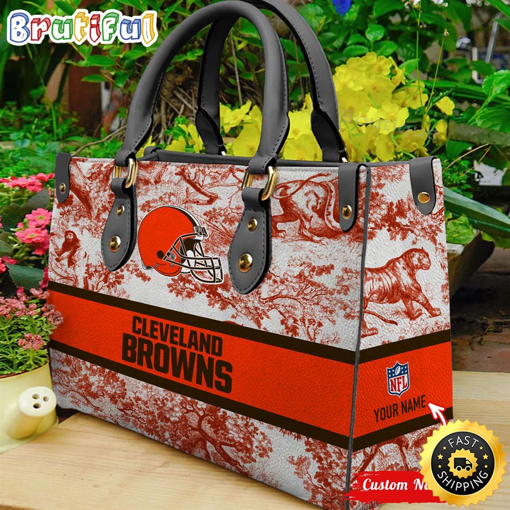 Sportswearmerch Cleveland Browns NFL Leather Handbag For Fan