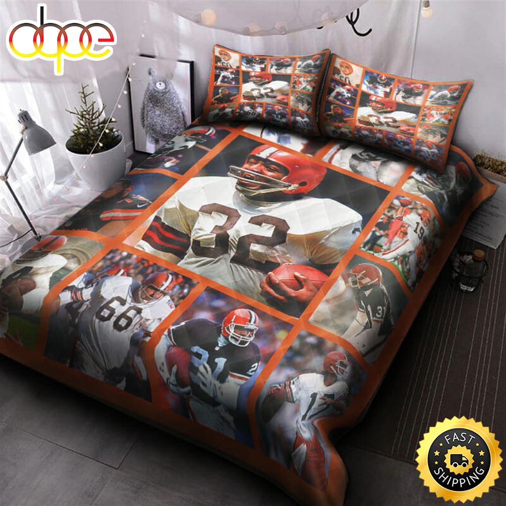 Sportswearmerch Cleveland Browns NFL Legends Bedding Set For Fan