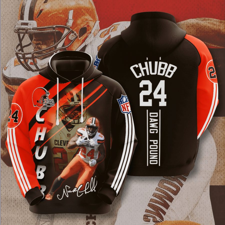 Sportswearmerch Cleveland Browns NFL Nick Chubb 24 Personalized Hoodie For Fan