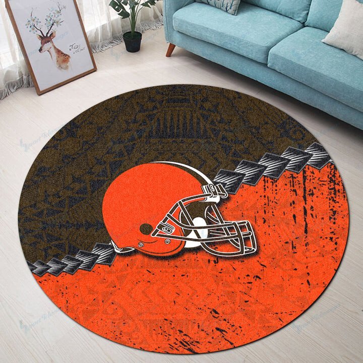 Sportswearmerch Cleveland Browns NFL Round Rug For Fan