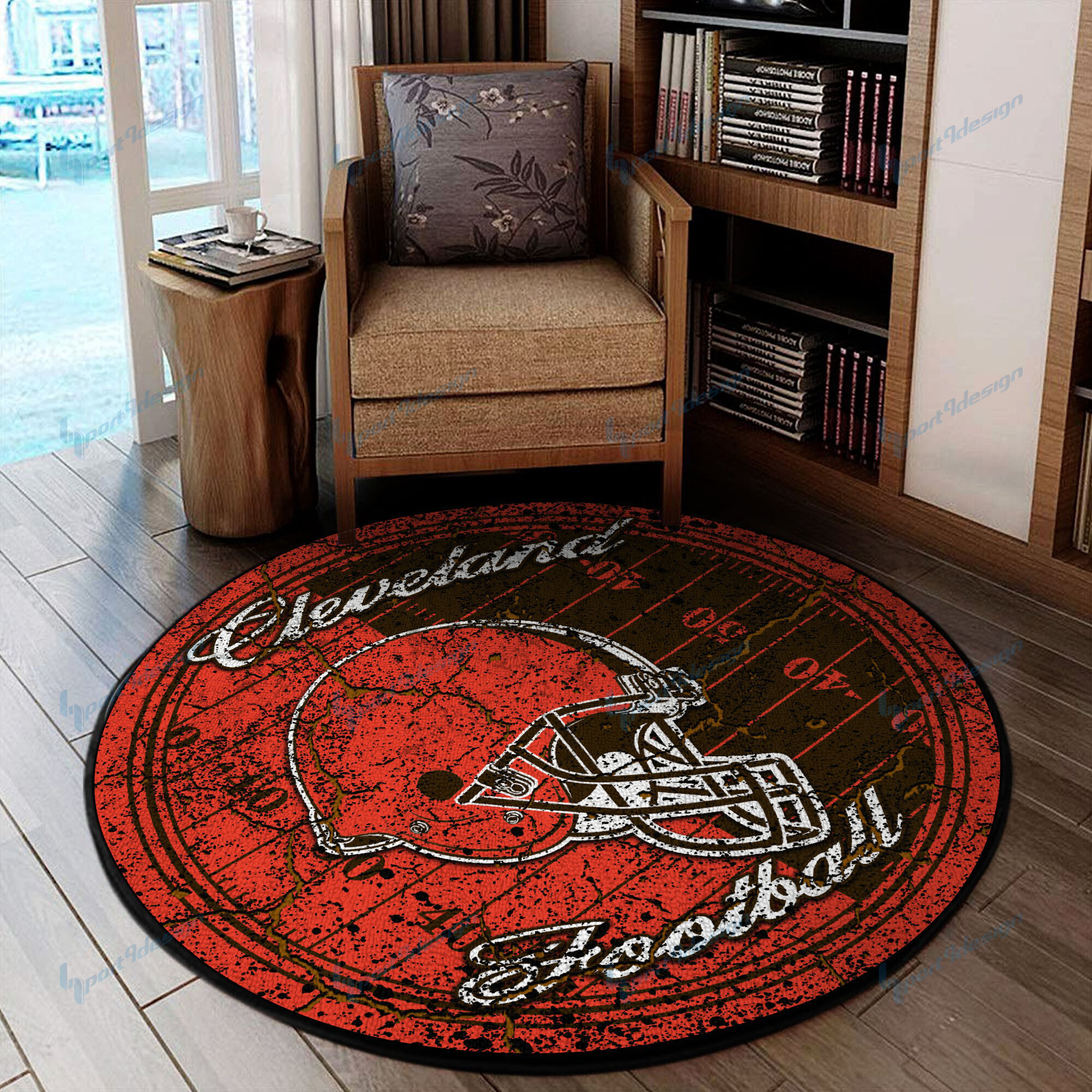 Sportswearmerch Cleveland Browns NFL Round Rug For Fan