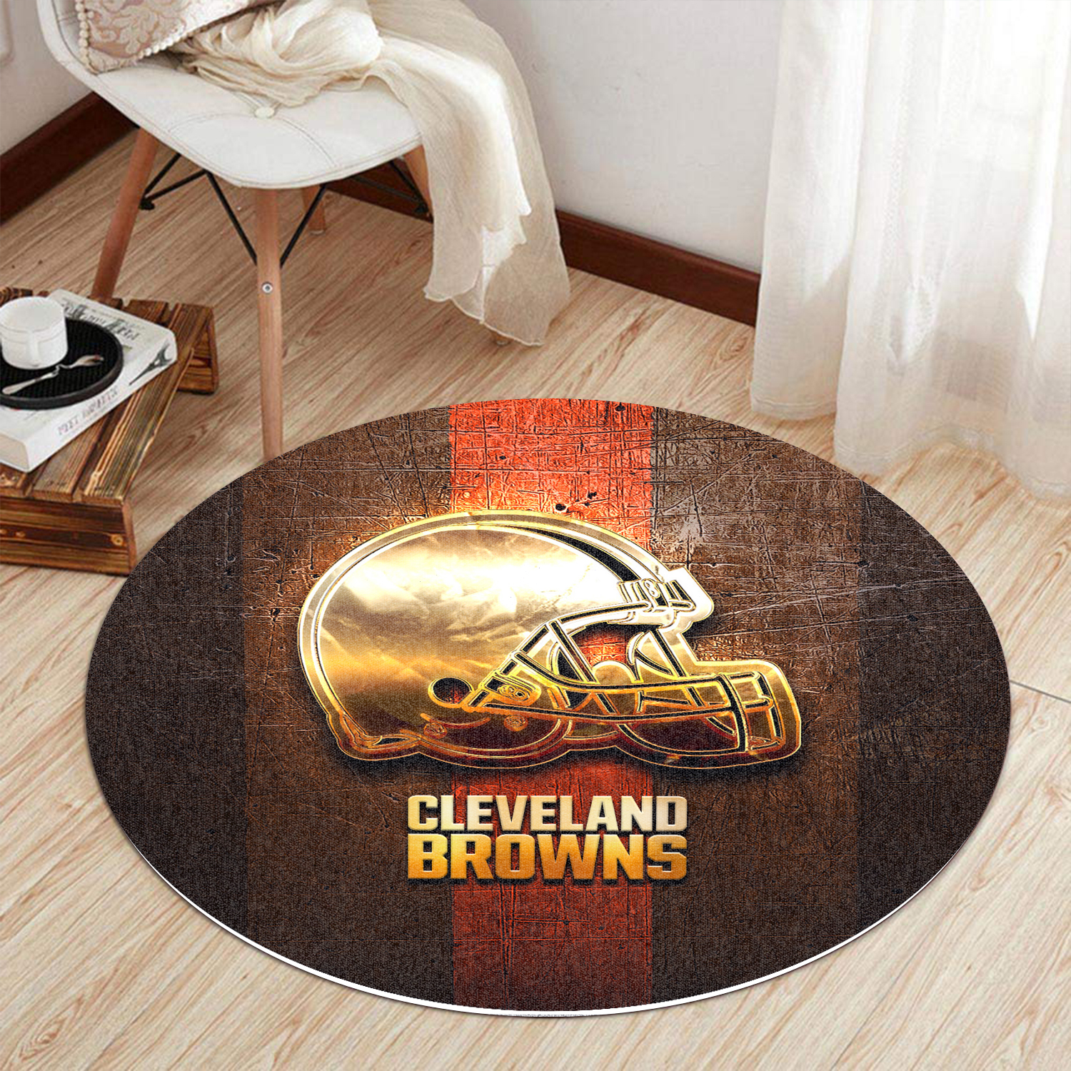 Sportswearmerch Cleveland Browns NFL Round Rug For Fan