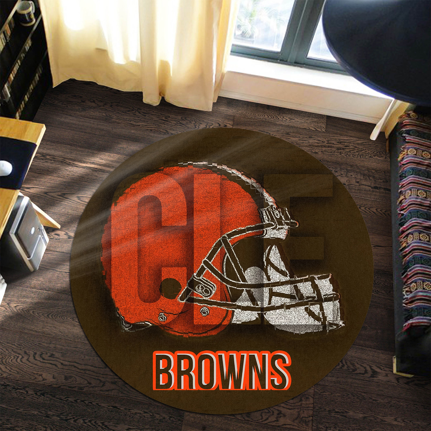 Sportswearmerch Cleveland Browns NFL Round Rug For Fan