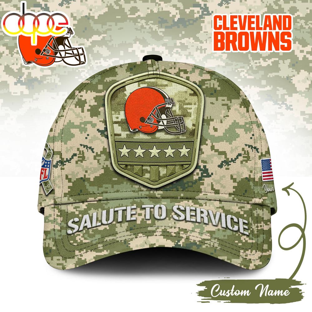 Sportswearmerch Cleveland Browns NFL Salute To Service Classic Cap For Fan