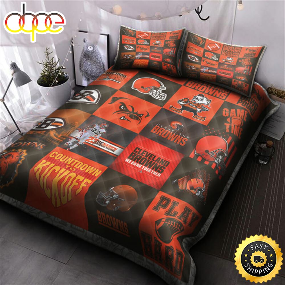 Sportswearmerch Cleveland Browns NFL Special Style Bedding Set For Fan