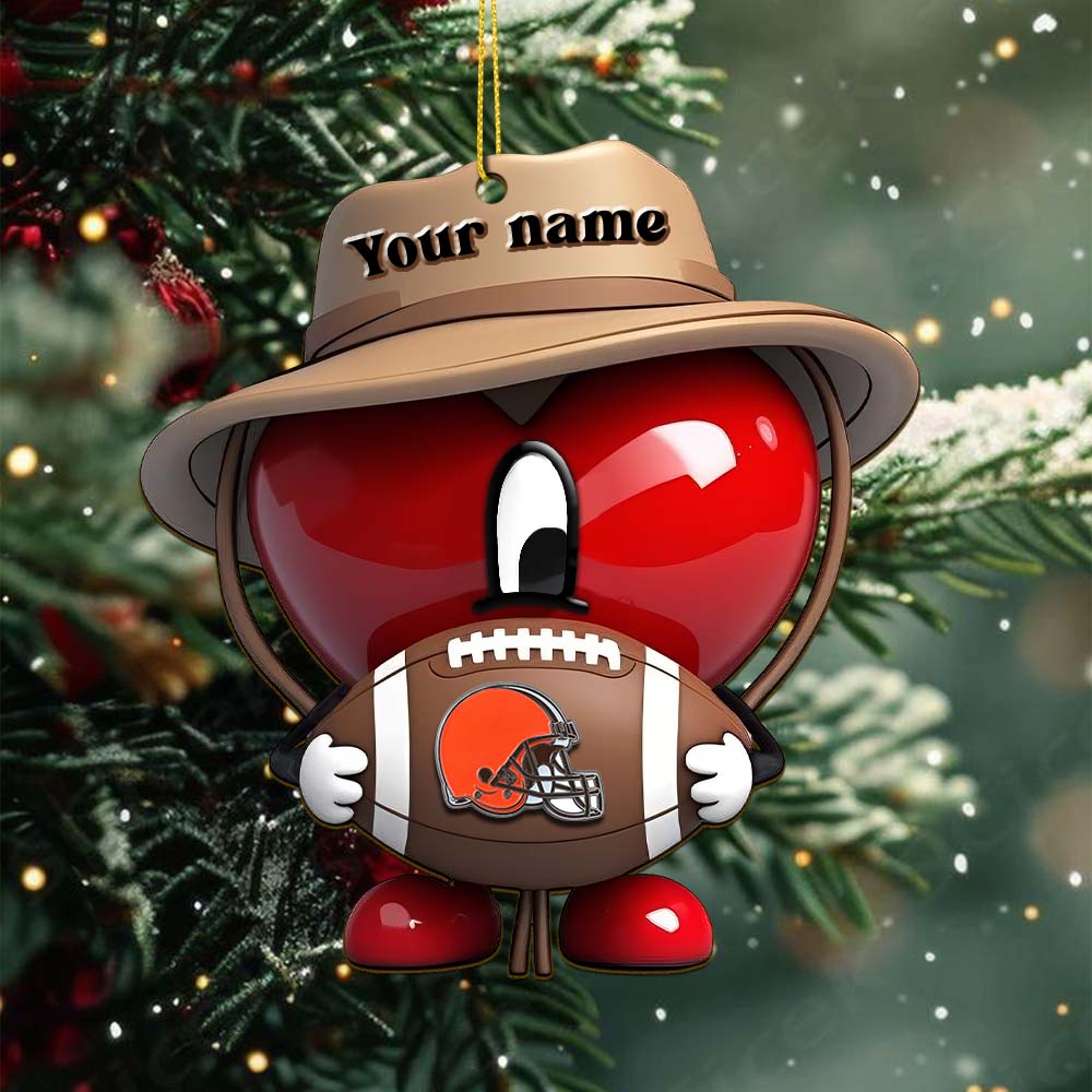 Sportswearmerch Cleveland Browns NFL x Bad Bunny Acrylic Ornament Gift For Fans