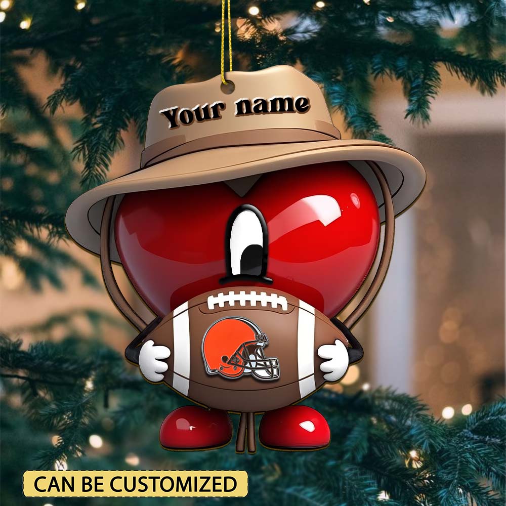 Sportswearmerch Cleveland Browns NFL x Bad Bunny Acrylic Ornament Gift For Fans