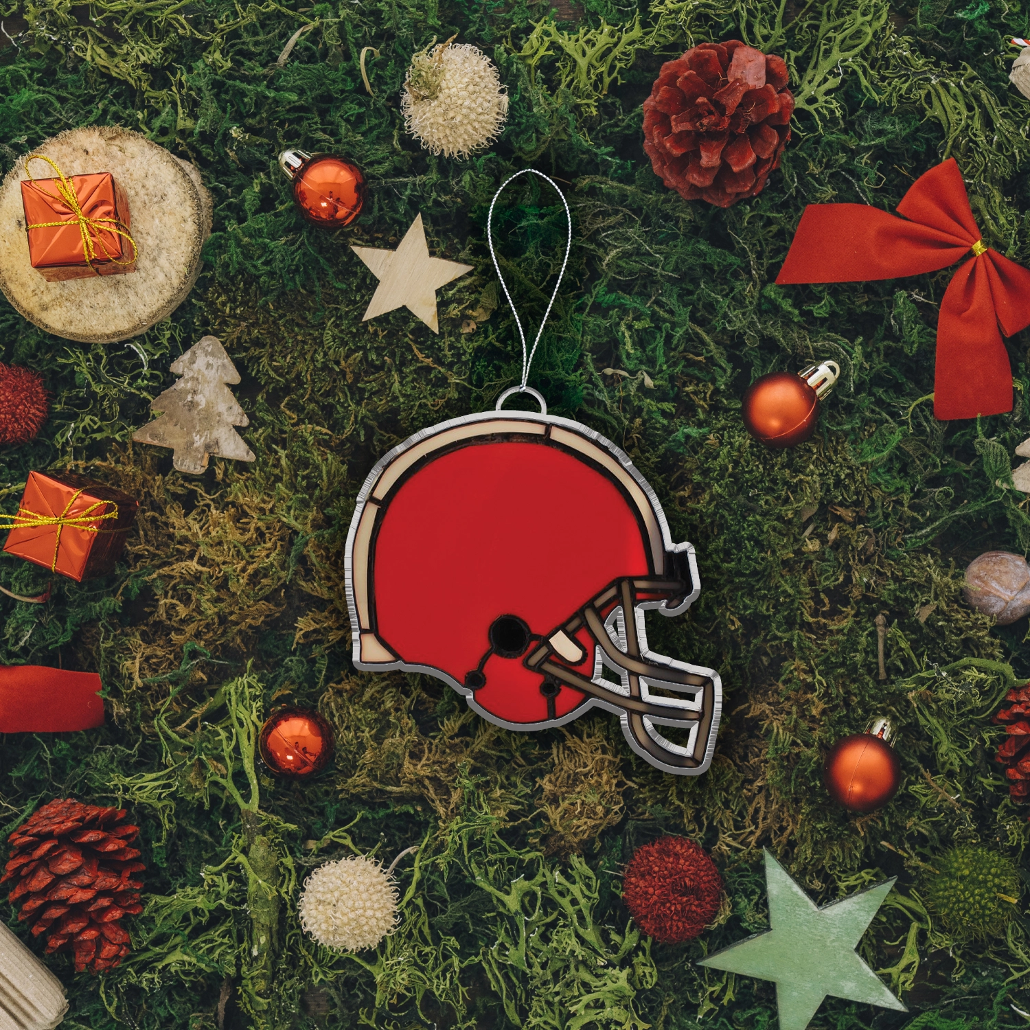 Sportswearmerch Cleveland Browns NFL x Christmas Acrylic Ornament Gift For Fans