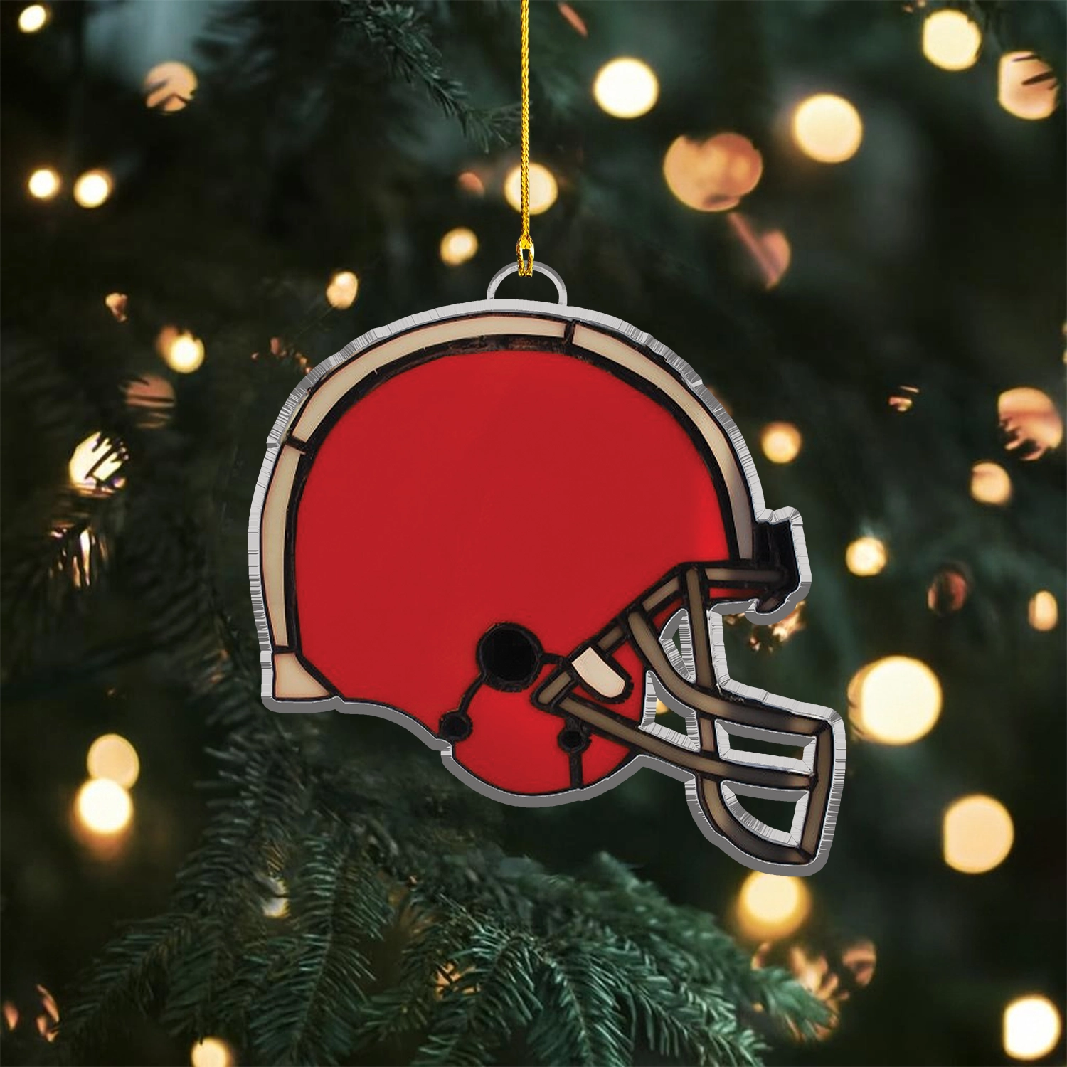 Sportswearmerch Cleveland Browns NFL x Christmas Acrylic Ornament Gift For Fans