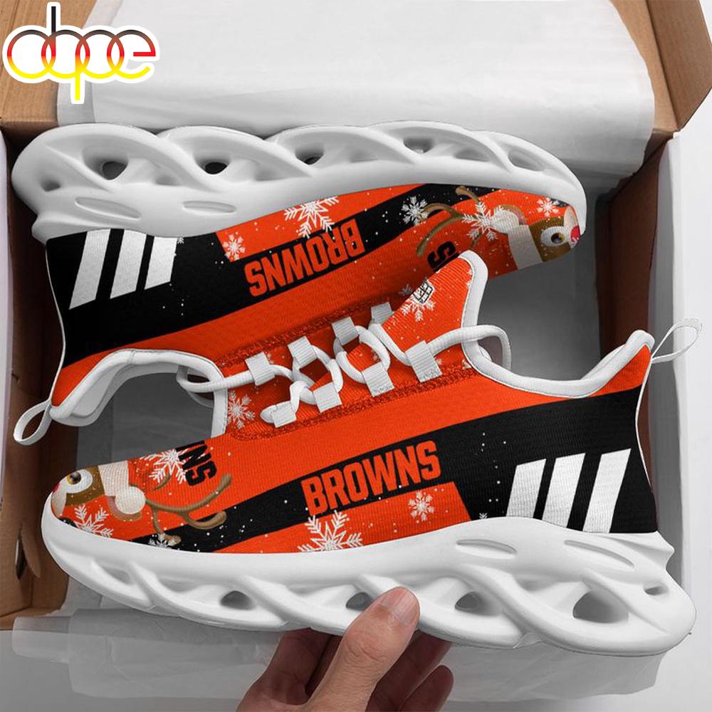 Sportswearmerch Cleveland Browns NFL X-max Reindeer Christmas Max Soul Shoes Sneakers For Men And Women