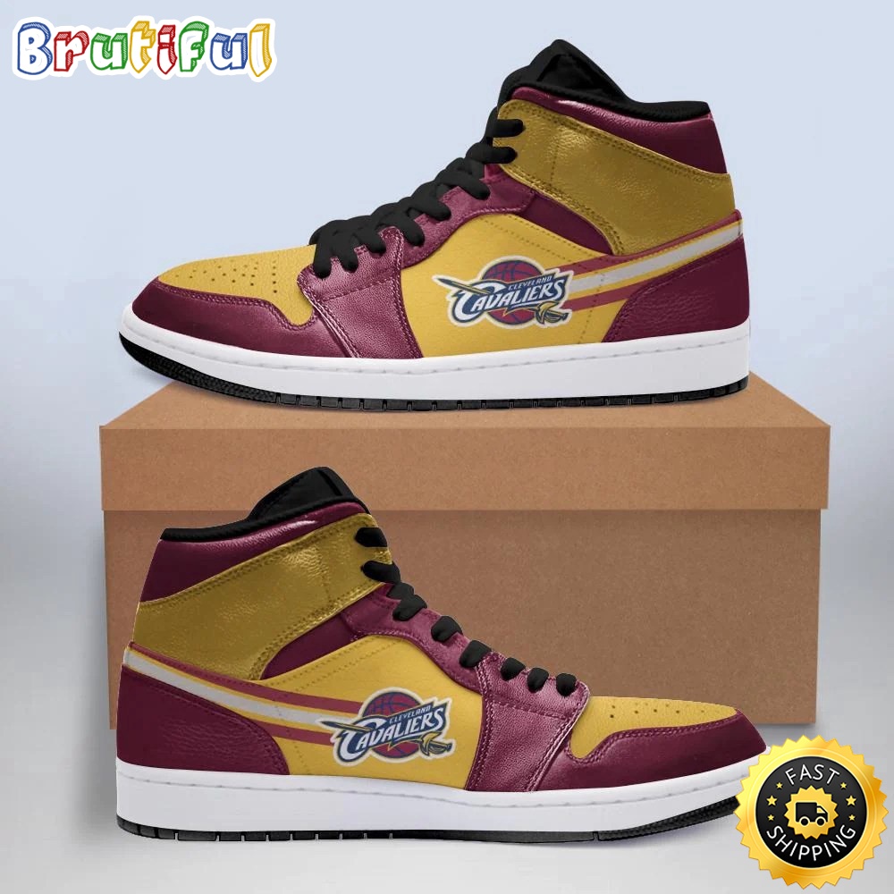 Sportswearmerch Cleveland Cavaliers NBA AJ1 High Sneakers Shoes For Men And Women