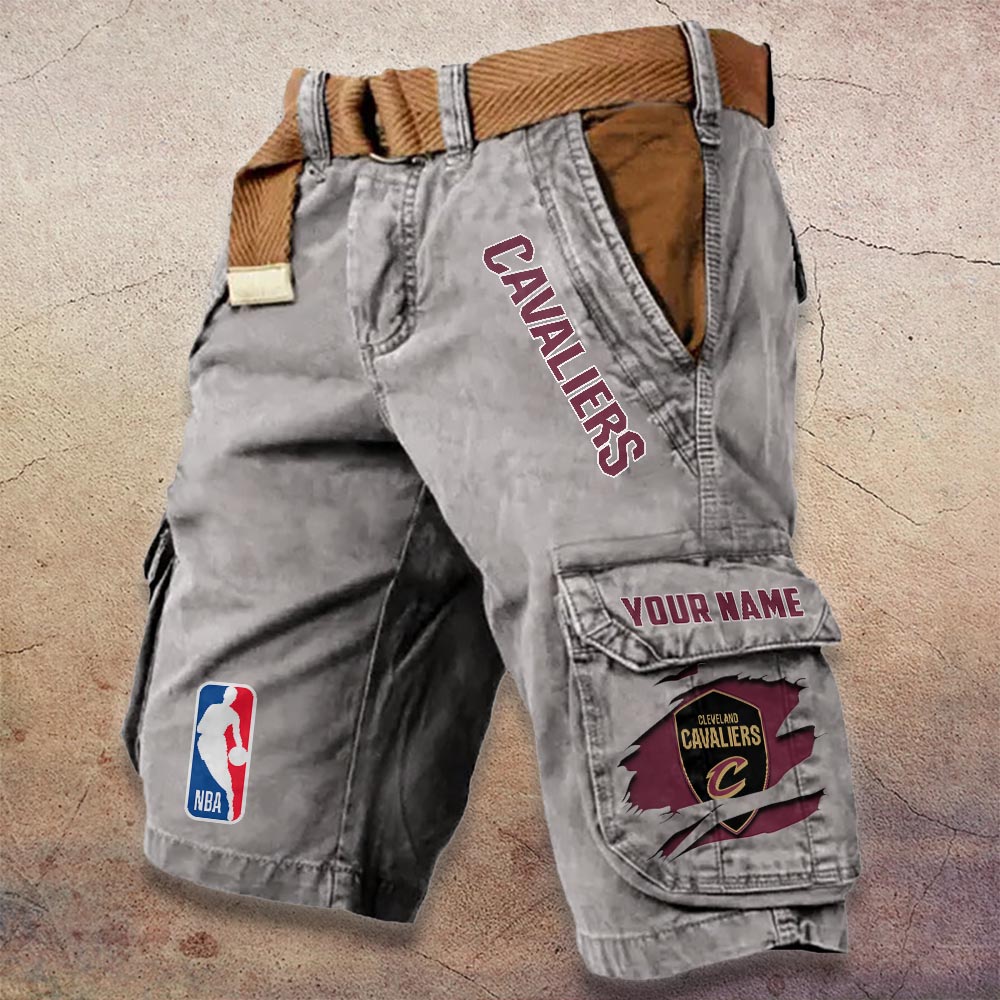Sportswearmerch Cleveland Cavaliers NBA Denim Short For Fan