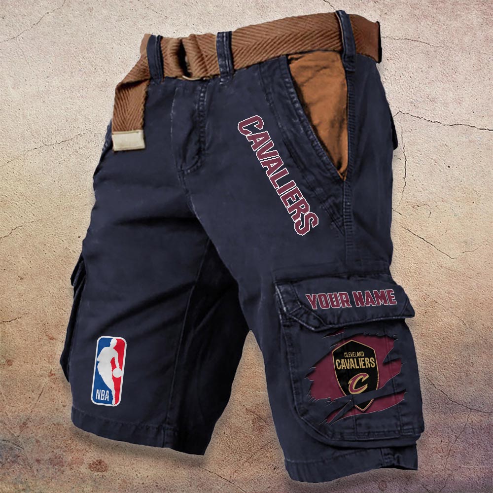 Sportswearmerch Cleveland Cavaliers NBA Denim Short For Fan