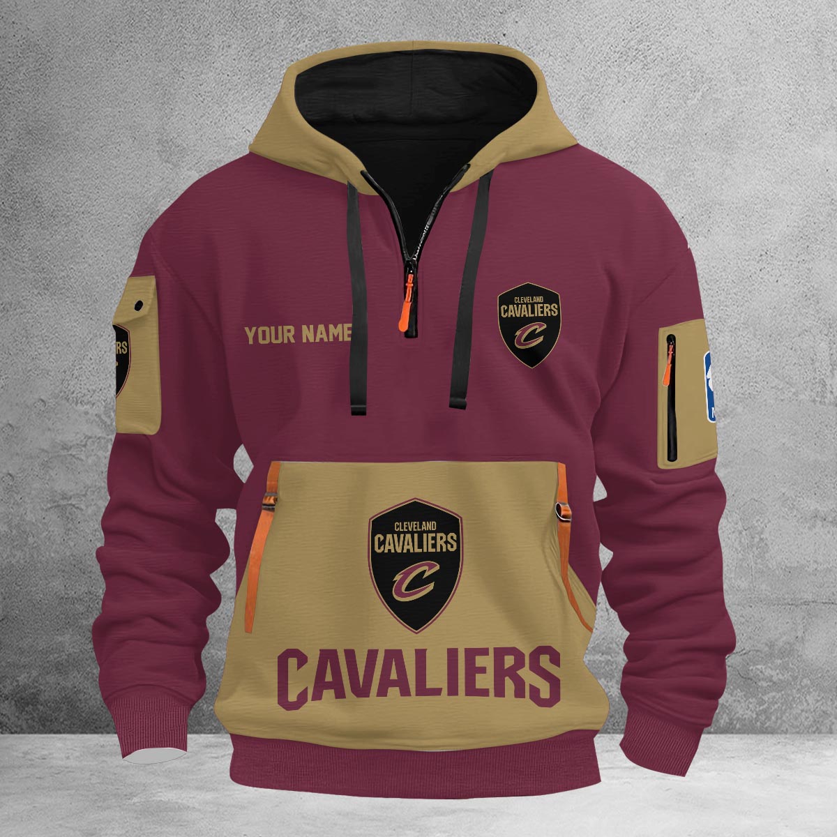Sportswearmerch Cleveland Cavaliers NBA Half Zip Hoodie Personalized For Fan