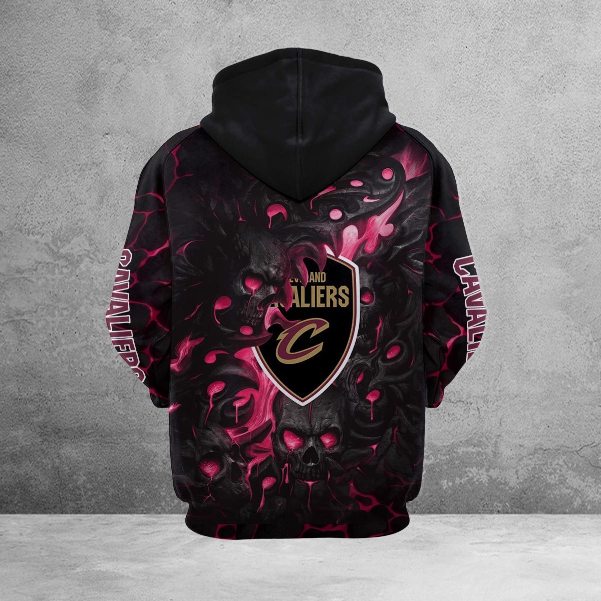 Sportswearmerch Cleveland Cavaliers NBA Lava Skull Hoodie For Fan
