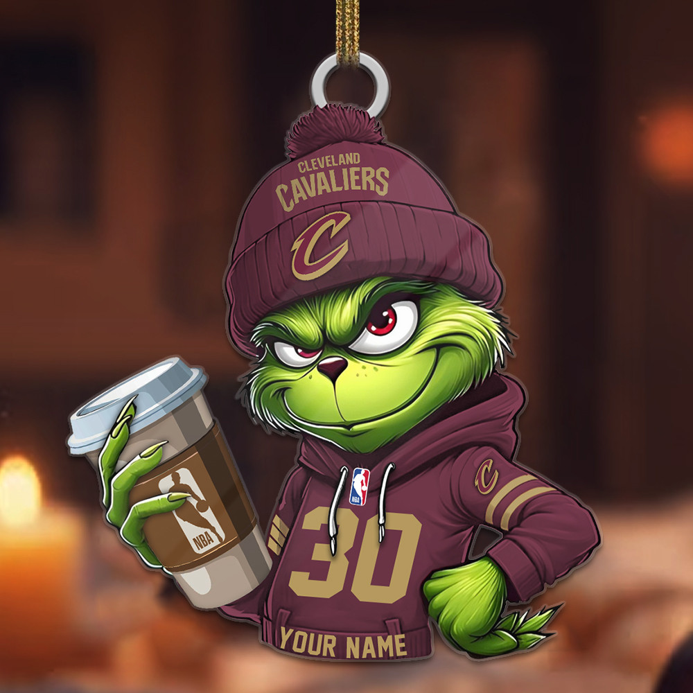 Sportswearmerch Cleveland Cavaliers NBA Personalized Personalized Acrylic Ornament For Fans