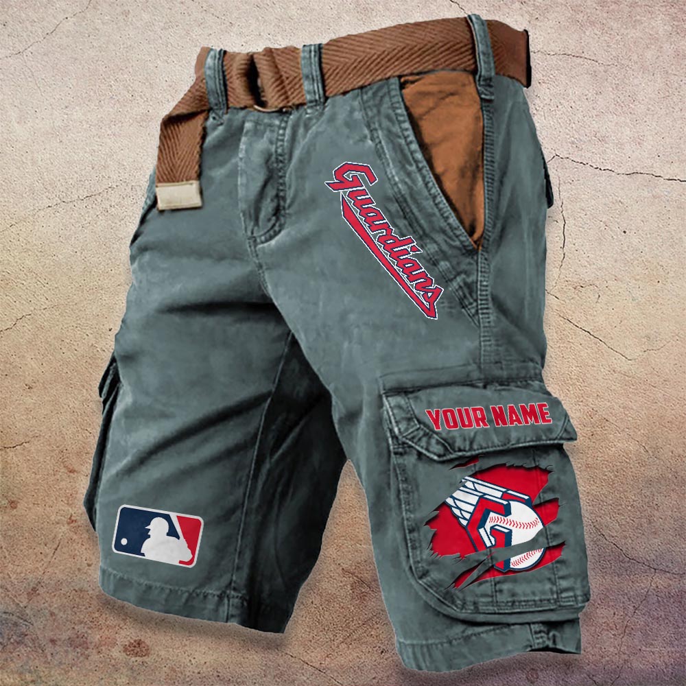 Sportswearmerch Cleveland Guardians MLB Denim Short For Fan
