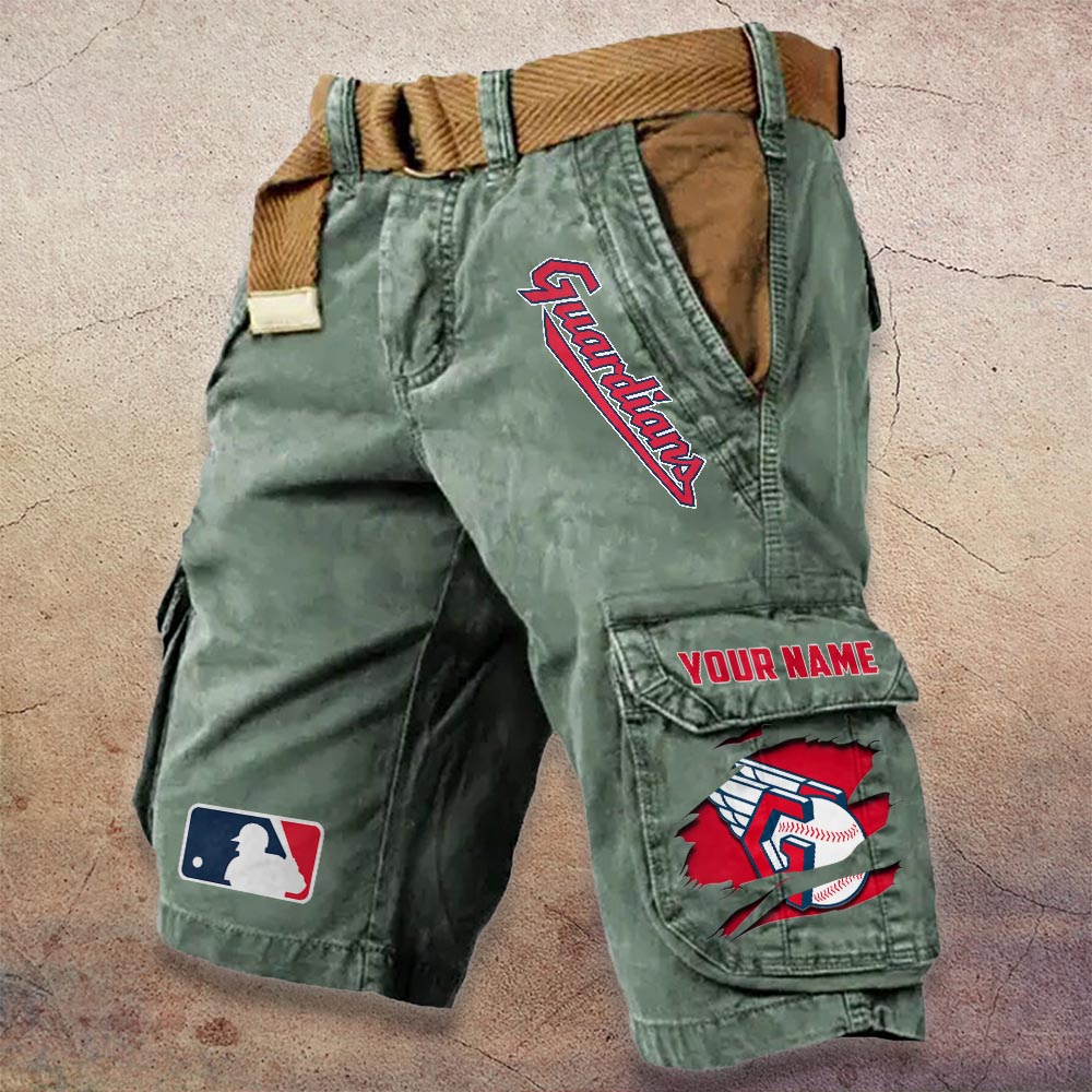 Sportswearmerch Cleveland Guardians MLB Denim Short For Fan