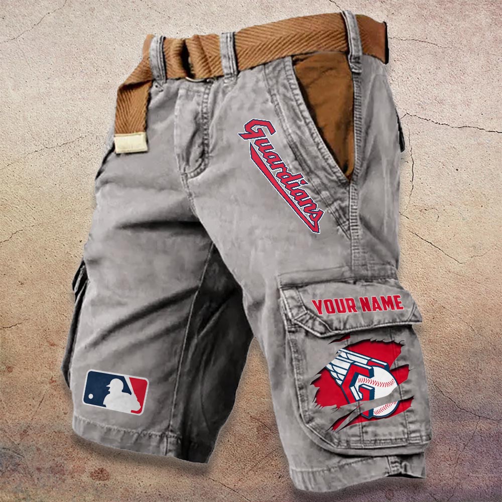 Sportswearmerch Cleveland Guardians MLB Denim Short For Fan