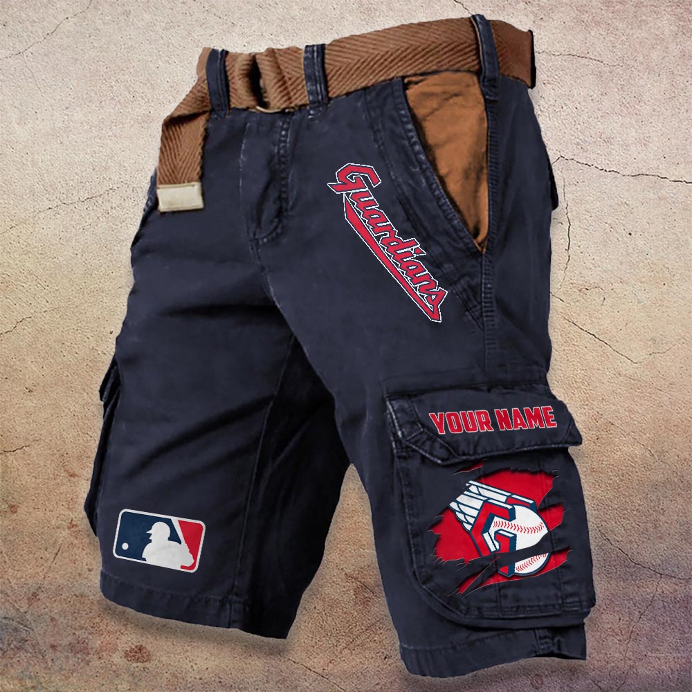 Sportswearmerch Cleveland Guardians MLB Denim Short For Fan