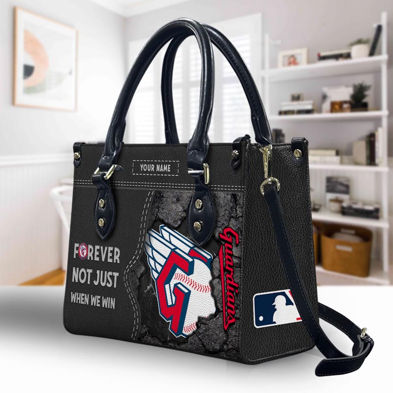 Sportswearmerch Cleveland Guardians MLB Leather Handbag For Fan