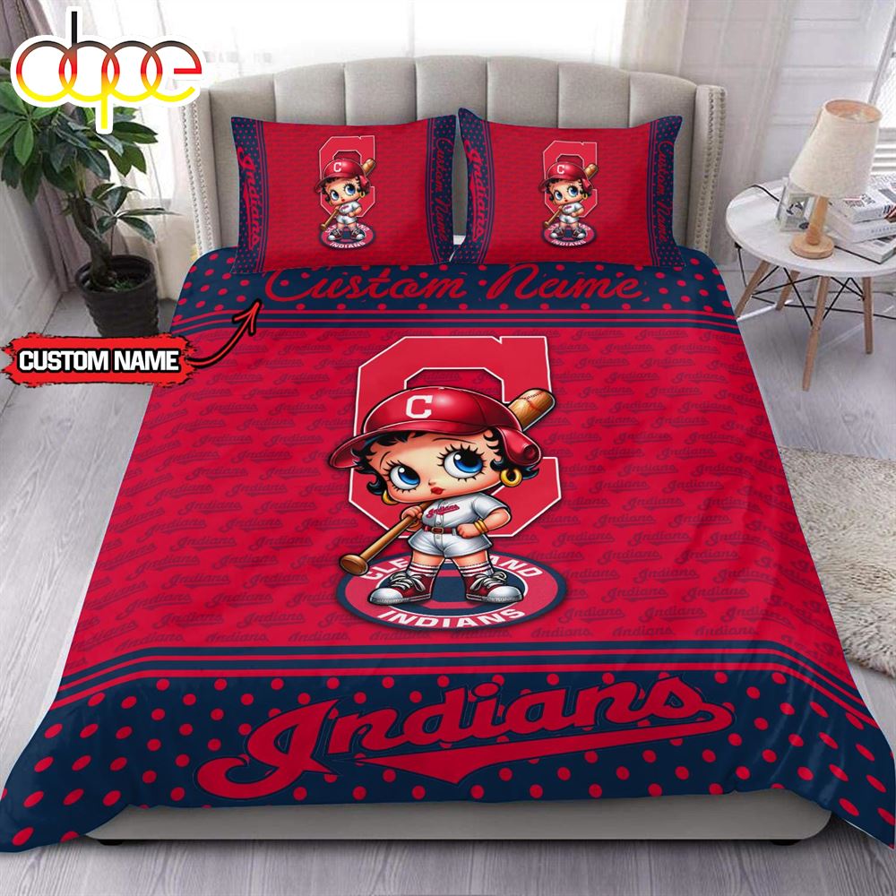Sportswearmerch Cleveland Indians MLB Baseball Bedding Set For Fan