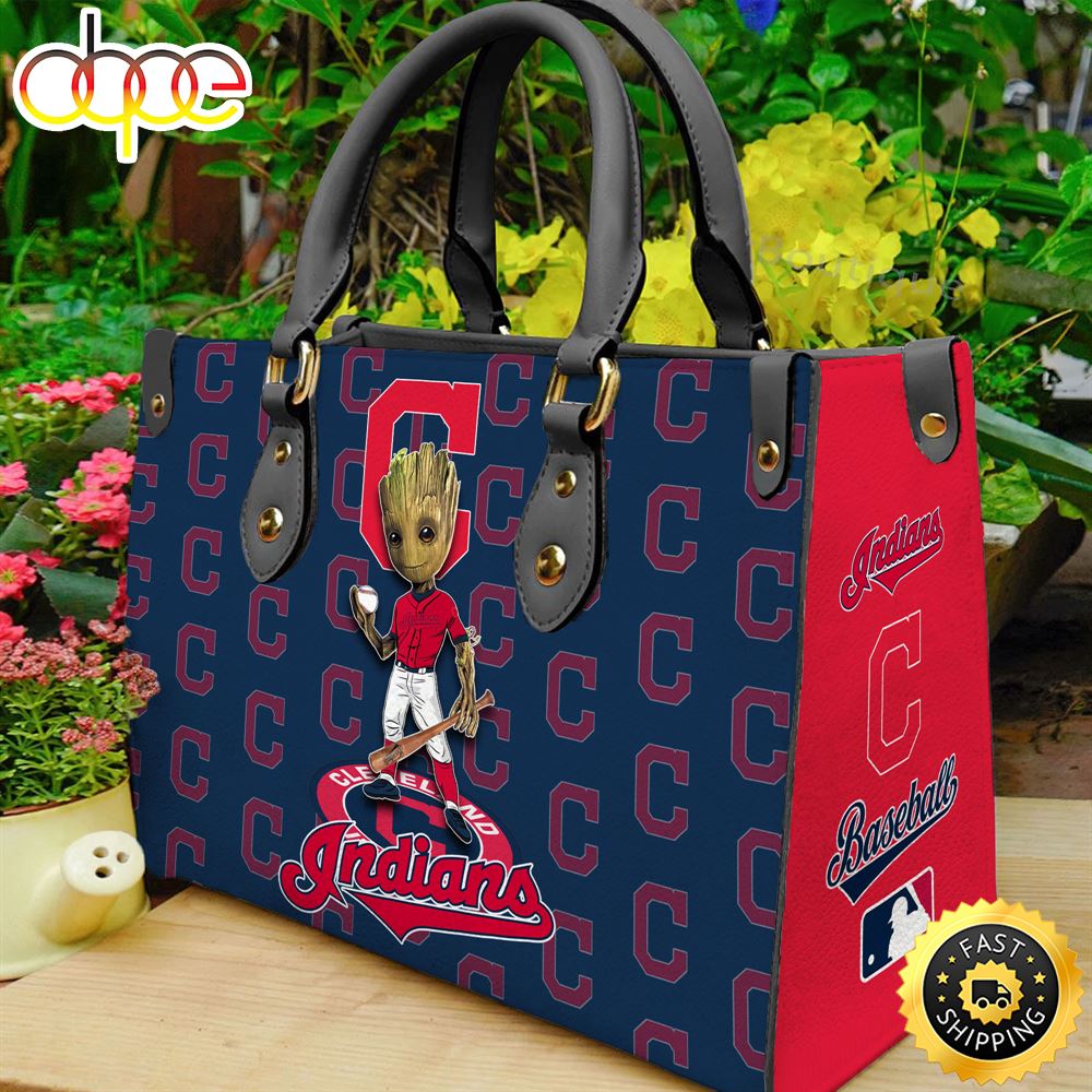 Sportswearmerch Cleveland Indians MLB Groot Women Leather Hand Bag For Fan