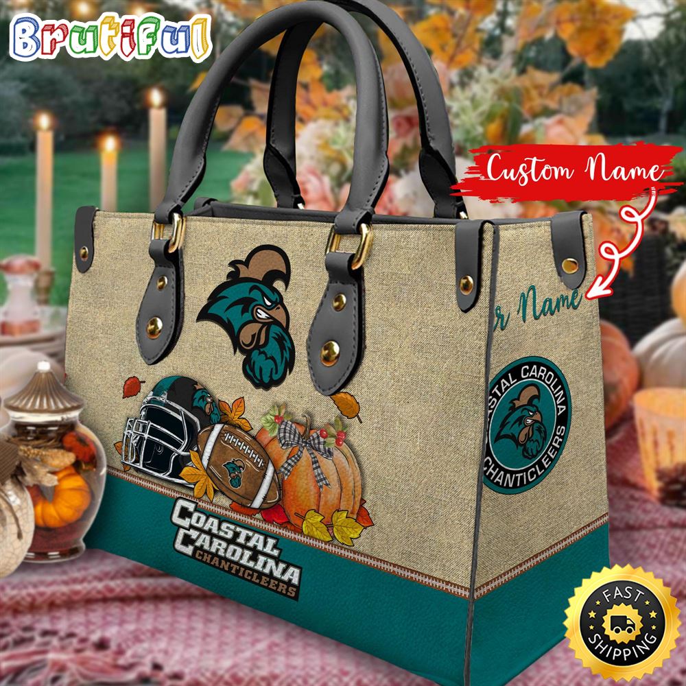 Sportswearmerch Coastal Carolina Chanticleers NCAA Autumn Leather Handbag For Fan