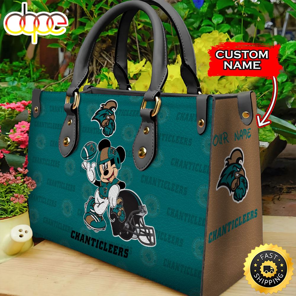 Sportswearmerch Coastal Carolina Chanticleers NCAA Mickey Leather Bag For Fan
