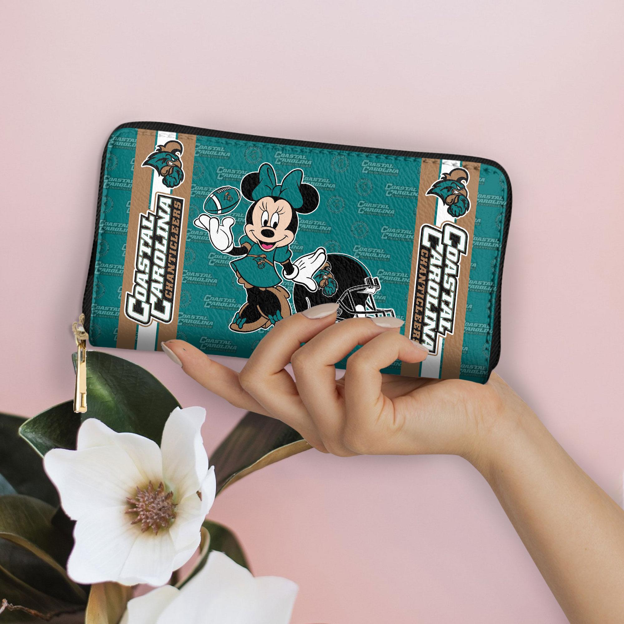 Sportswearmerch Coastal Carolina Chanticleers NCAA x Minnie Women Leather Handbag For Fan