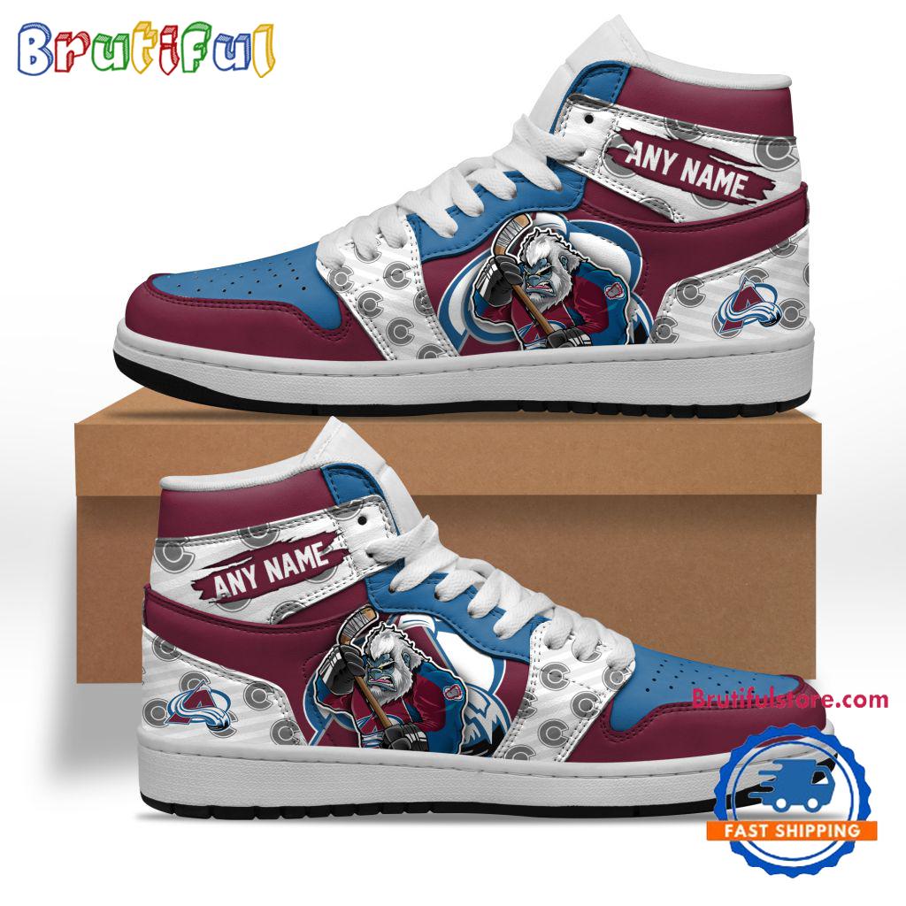 Sportswearmerch Colorado Avalanche NHL AJ1 High Sneakers Shoes For Men And Women