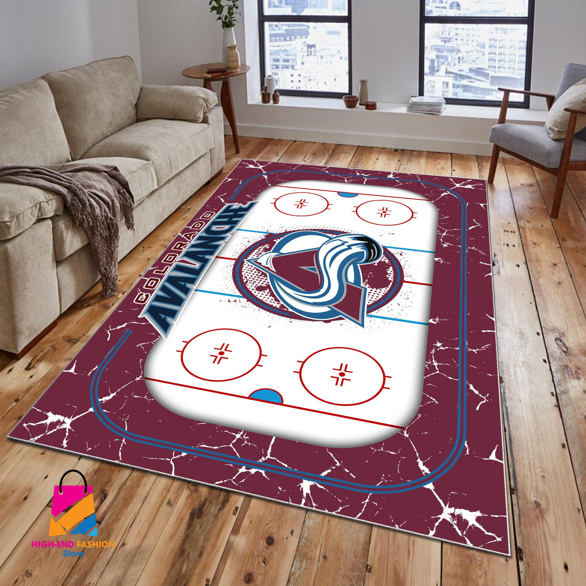 Sportswearmerch Colorado Avalanche NHL Area Rug For Fan